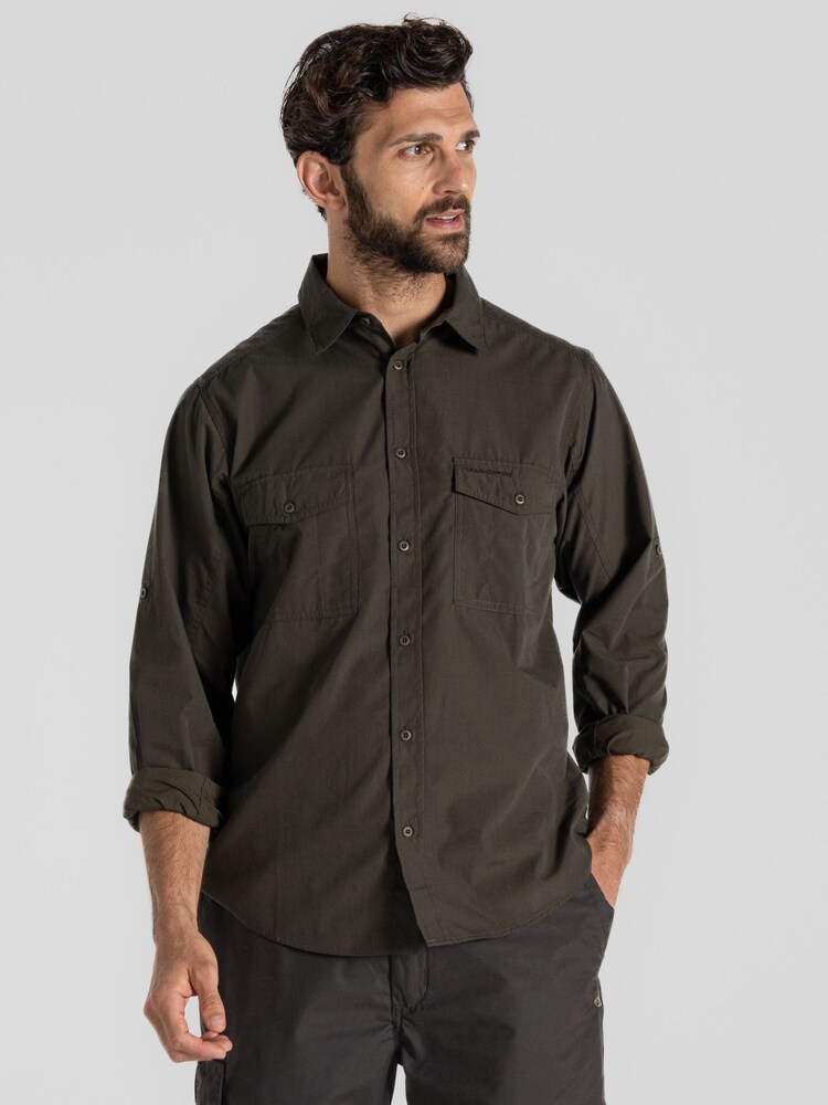 Craghoppers Green Kiwi Long Sleeved Shirt - Image 1 of 7