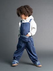 KIDLY Blue 100% Cotton Dungarees - Изображение 1 из 7