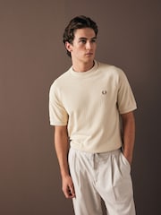Fred Perry Ribbed Raglan Sleeve T-Shirt - Image 1 of 6