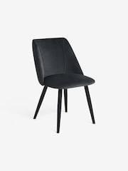 MADE.COM Set of 2 Charcoal Black Lule Non Arm Dining Chairs - Image 4 of 5