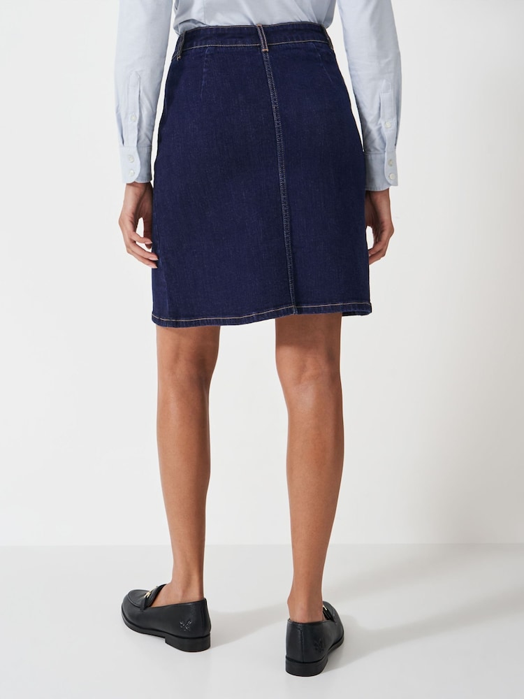 Blau - Crew Clothing Annalee Denim-Rock - Bild 2 von 5 Blau - Crew Clothing Annalee Denim-Rock - Bild 2 von 5