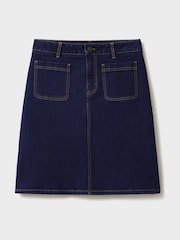 Blau - Crew Clothing Annalee Denim-Rock - Bild 5 von 5