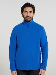 Mountain Warehouse Blue Mens Camber II Half Zip Quick Drying Fleece - Image 1 of 5