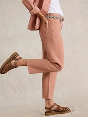 White Stuff Pink Charlie Straight Crop Jeans - Image 4 of 7