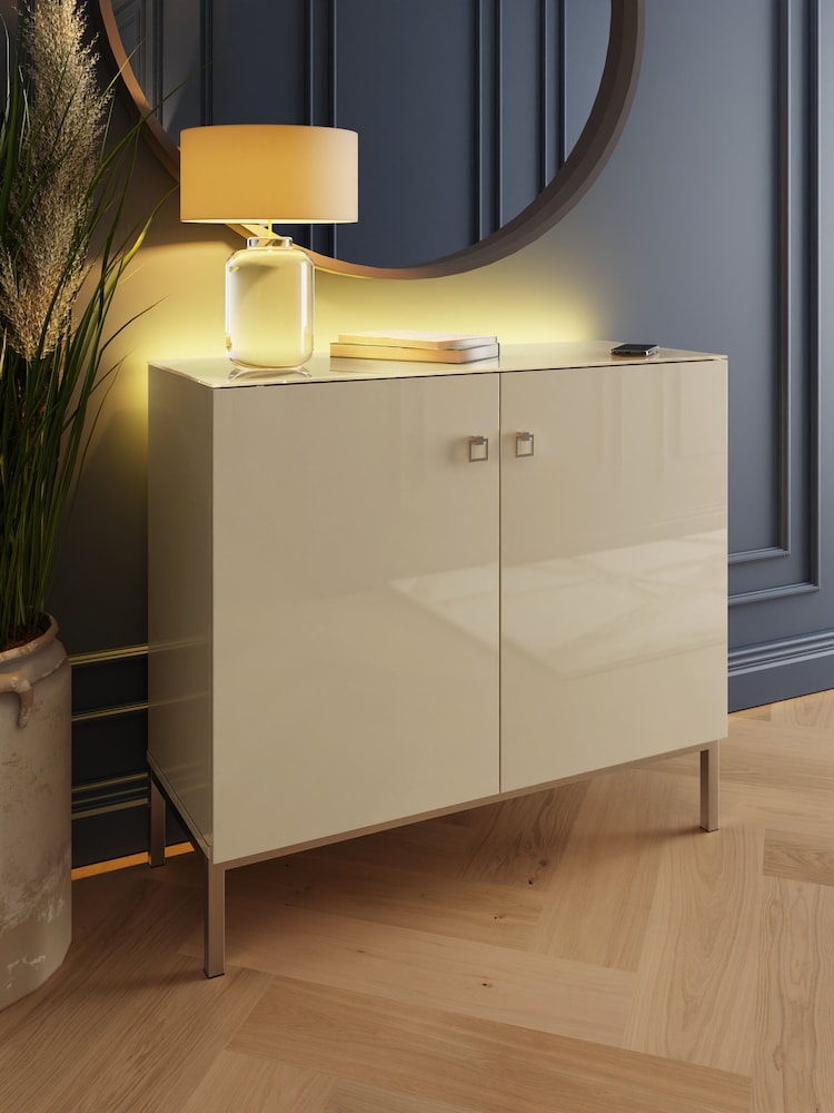 Frank Olsen Antique White Lyra Four Door SMART Sideboard - Image 1 of 9