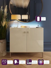 Frank Olsen Antique White Lyra Four Door SMART Sideboard - Image 2 of 9