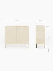 Frank Olsen Antique White Lyra Four Door SMART Sideboard - Image 8 of 9