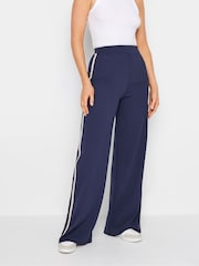 Azul - Pantalones con pernera ancha y raya lateral de Long Tall Sally - Imagen 2 de 5