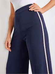 Azul - Pantalones con pernera ancha y raya lateral de Long Tall Sally - Imagen 4 de 5