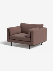 MADE.COM Basket Weave Dusky Pink Harlow Loveseat - Image 1 of 3
