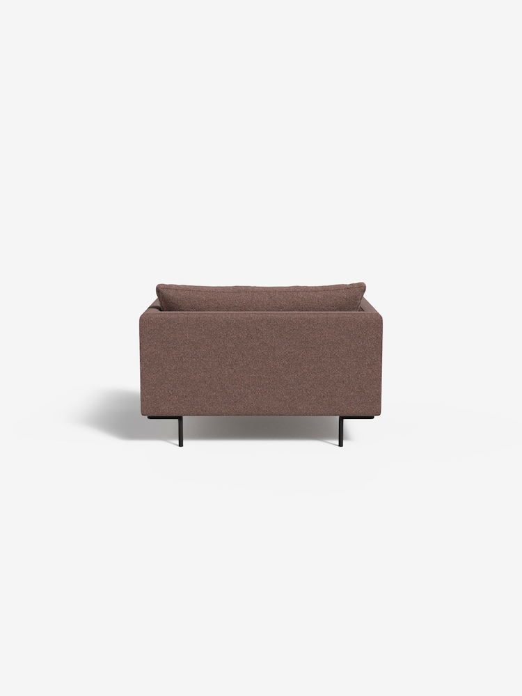 MADE.COM Basket Weave Dusky Pink Harlow Loveseat - Image 2 of 3