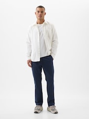 Gap Blue Straight Fit Stretch Essential Chino Trousers - Image 3 of 8