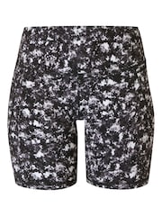 Sweaty Betty Black Electric Texture Print Power 6" Biker Shorts - Image 9 of 9