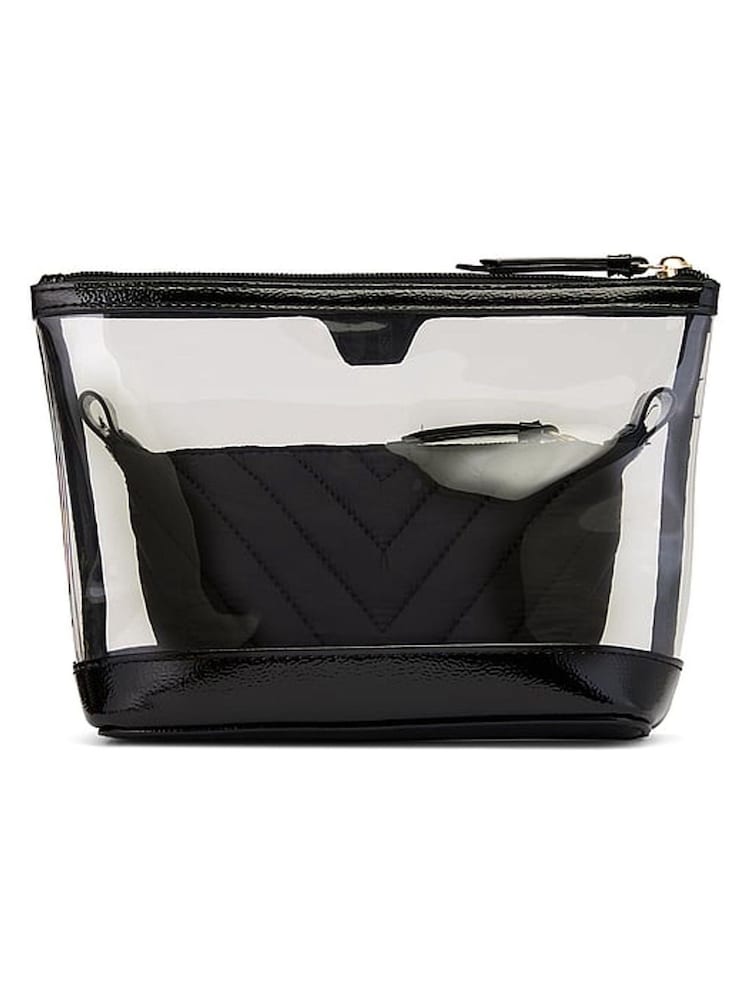 Victoria's Secret Black AM/PM Makeup Bag Duo - Image 2 of 4