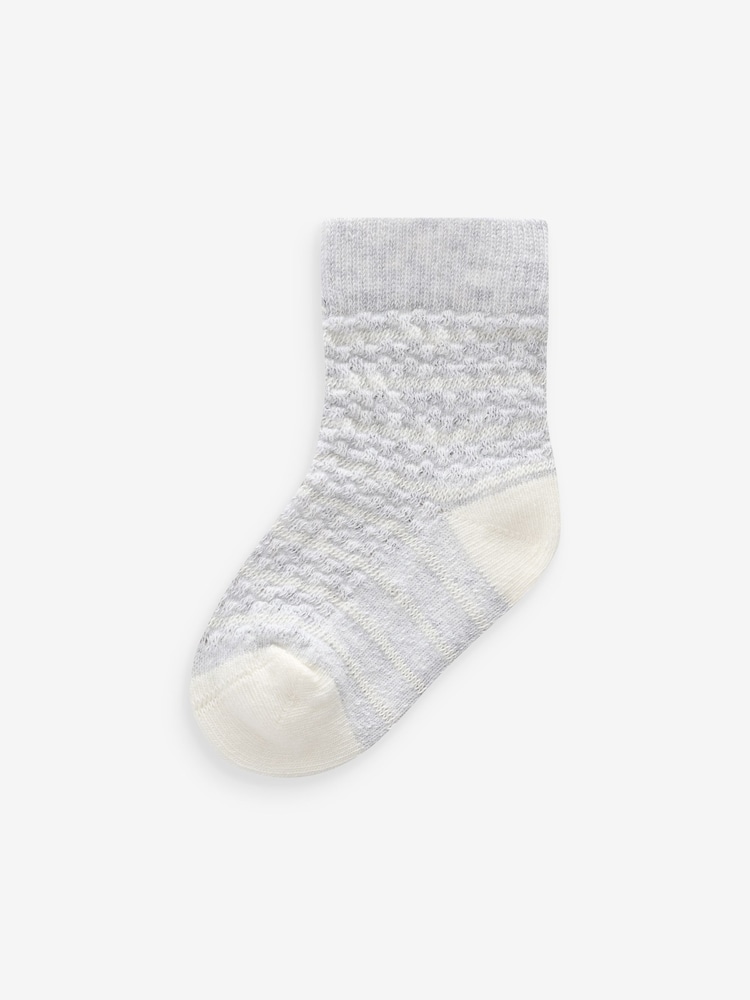 Grey Baby Socks 5 Pack (0mths-2yrs) - Image 5 of 6