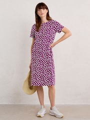 Seasalt Cornwall Purple Short Sleeve Pipers Dress - Image 2 of 6