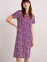 Seasalt Cornwall Purple Short Sleeve Pipers Dress - Image 4 of 6