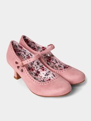 Joe Browns Pink Microsuede Mary Jane Shoes - Image 3 of 4