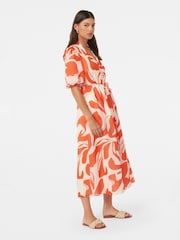 Forever New Red Loren Puff Sleeves Midi Dress - Image 4 of 6