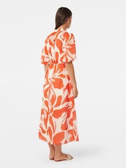 Forever New Red Loren Puff Sleeves Midi Dress - Image 5 of 6