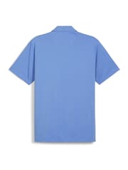 Puma x Arnold Palmer Blue Floral Trim Mens Polo Shirt - Image 6 of 6