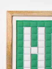Oliver Bonas Green Howdy Appliqué Framed Wall Art - Image 3 of 4