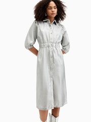 AllSaints Silver Osa Denim Dress - Image 3 of 7