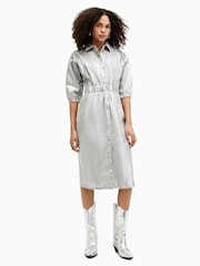 AllSaints Silver Osa Denim Dress - Image 4 of 7