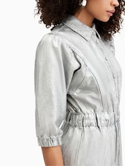 AllSaints Silver Osa Denim Dress - Image 5 of 7