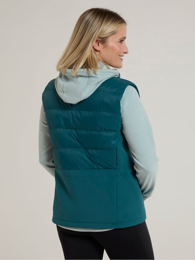 Mountain Warehouse Blue Womens Turbine Hybrid Padded Gilet - Image 4 of 10
