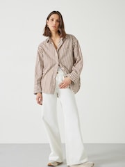 Hush White 100% Cotton Indy Stripe Shirt - Image 3 of 5