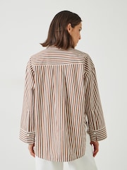 Hush White 100% Cotton Indy Stripe Shirt - Image 4 of 5