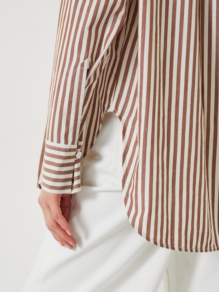 Hush White 100% Cotton Indy Stripe Shirt - Image 5 of 5