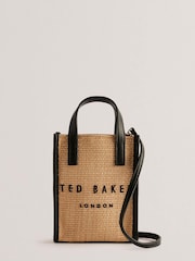 Ted Baker Natural Mini Paulii Faux Raffia Icon Bag - Image 2 of 6