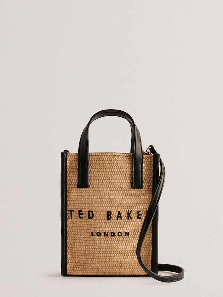 Ted Baker Natural Mini Paulii Faux Raffia Icon Bag - Image 2 of 6