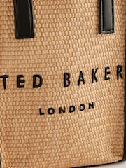 Ted Baker Natural Mini Paulii Faux Raffia Icon Bag - Image 4 of 6
