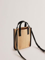 Ted Baker Natural Mini Paulii Faux Raffia Icon Bag - Image 5 of 6