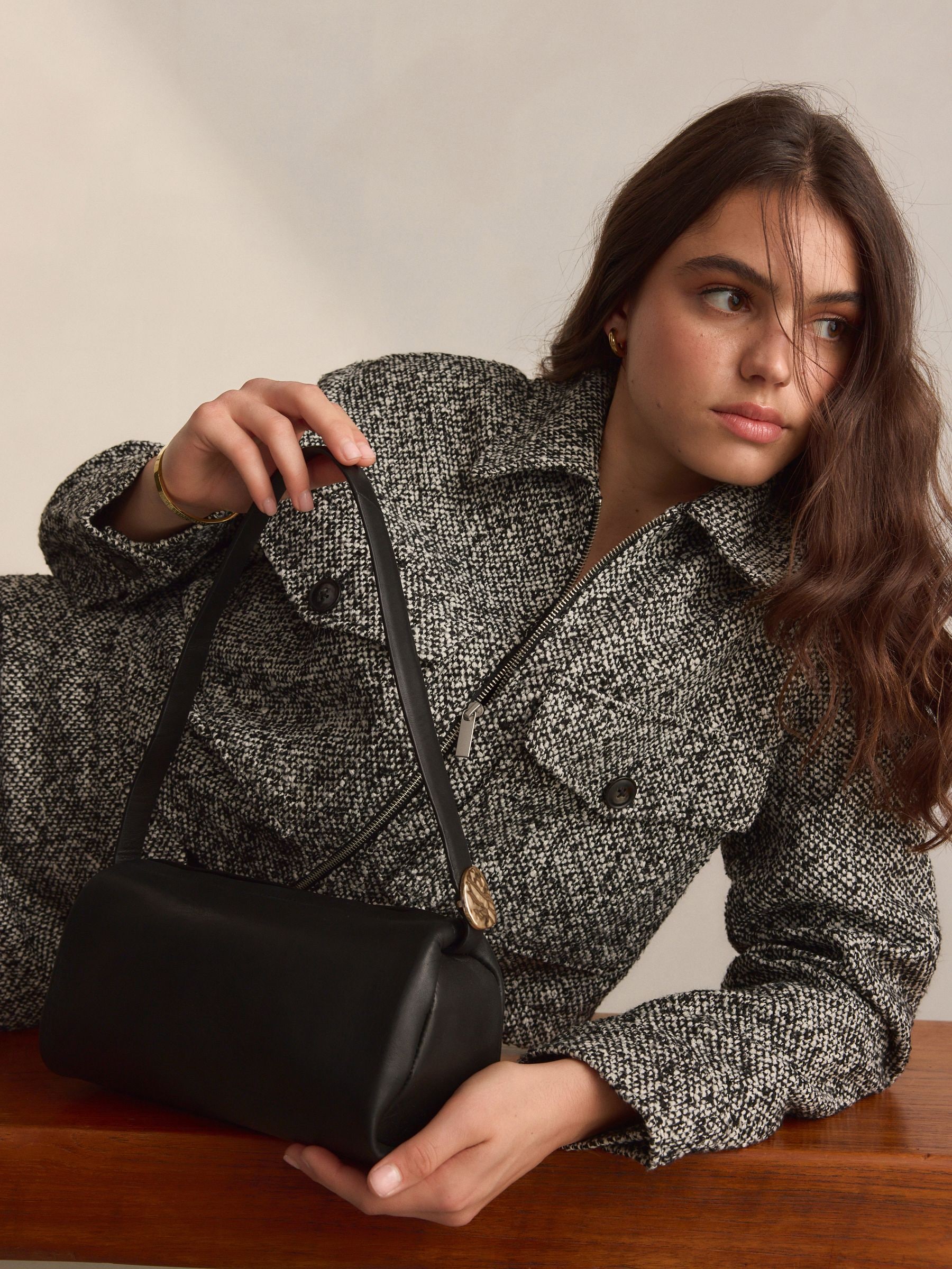 Next handbags black leather outlet