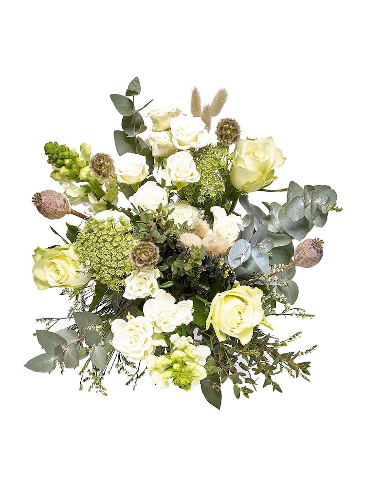 The Chateau by Angel Strawbridge White Rose and Antirrhinum Fresh Flower Bouquet in Pail - Image 4 of 4