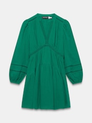 Mint Velvet Green Cotton Cheesecloth Mini Dress - Image 5 of 6