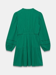 Mint Velvet Green Cotton Cheesecloth Mini Dress - Image 6 of 6
