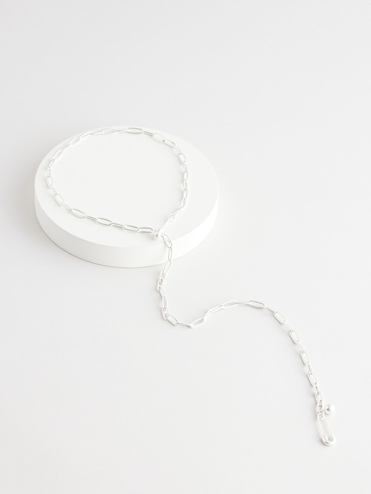 Rockett St George Silver Tone Safety Pin Necklace - Image 5 of 7