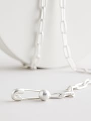 Rockett St George Silver Tone Safety Pin Necklace - Image 6 of 7