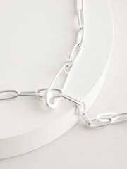 Rockett St George Silver Tone Safety Pin Necklace - Image 7 of 7