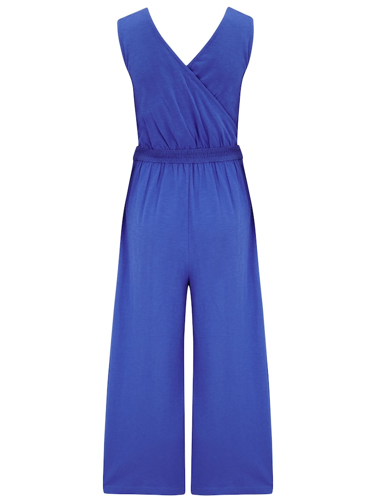 Azul - Mono capri de punto de algodón flameado 100 % Maya de Pour Moi - Imagen 4 de 4