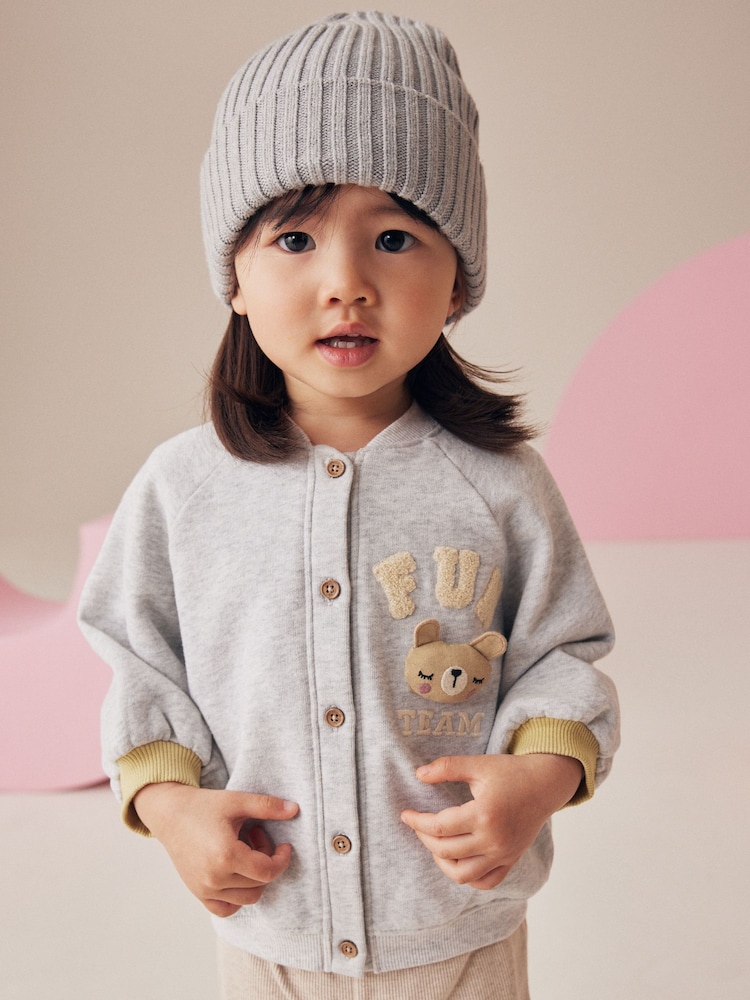 Grey Rib Beanie Hat (1-16yrs) - Image 1 of 3