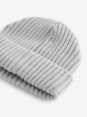 Grey Rib Beanie Hat (1-16yrs) - Image 3 of 3