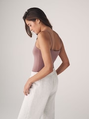 The Set Black/Light Grey/Pink/Cream/Blue/White 7 Pack Thin Strap Vest Tops - Image 5 of 14