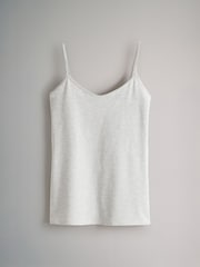 The Set Black/Light Grey/Pink/Cream/Blue/White 7 Pack Thin Strap Vest Tops - Image 8 of 14