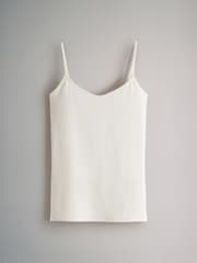 The Set Black/Light Grey/Pink/Cream/Blue/White 7 Pack Thin Strap Vest Tops - Image 9 of 14